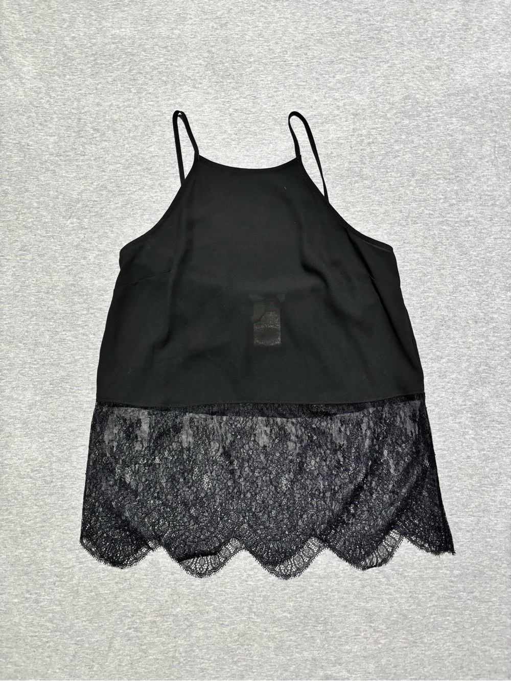 BCBGeneration Black Lace-Hem Spaghetti Strap Cami